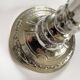 Antique silver-plated candlesticks in classic style