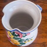 Signed hand made jar with floral motiv Country Side
