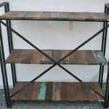 Industrial shelf in iron and wood