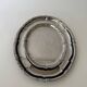 Vintage Baroque Style Italian Stainless Steel Pair of Serving Platters