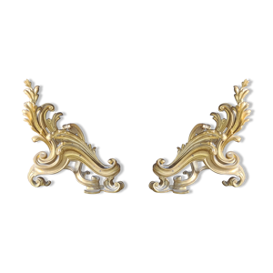 Paire de chenets style Rocaille