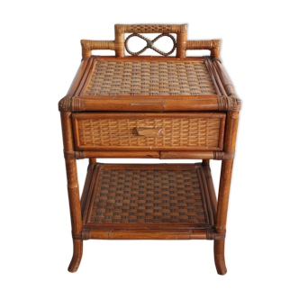 Rattan bedside table