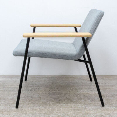 Fauteuil lounge Inclass Xail en tissu bleu