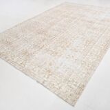 5x12 Pastel Beige Pink Turkish Vintage Area Rug, 160x375Cm