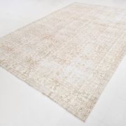 5x12 Pastel Beige Pink Turkish Vintage Area Rug, 160x375Cm