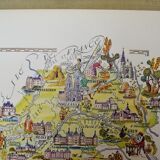 Map of the Dde illustrated region of France Jacques Liozu Loire Valley