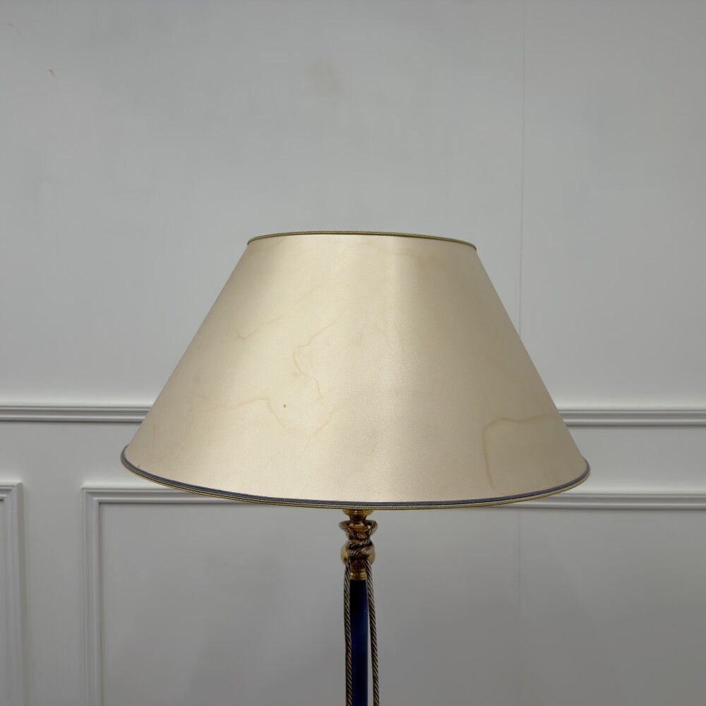 Italian Pr. Gilt Floor Lamp with Ropes