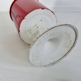 Porte parapluies, pied tulipe, tôle émaillée et laiton, 1950