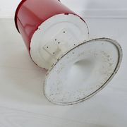 Porte parapluies, pied tulipe, tôle émaillée et laiton, 1950