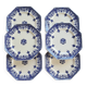 6 assiettes à dessert terre de fer Longchamp Rouen XIXe siècle