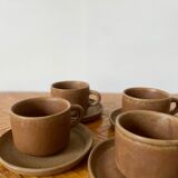 Set of 4 stoneware coffee cups