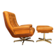 Armchair with footstool, By Ring Mebelfabrikk, Norway, 1960s