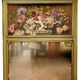 Louis XVI style trumeau in XX century patinated wood