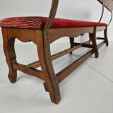 Unique early 20th century oak hall / dining bench