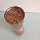 Diabolo vase in structured red copper / vintage 60s-70s