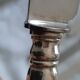 9 cheese/dessert knives silver metal blade Nogent