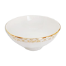 Small bowl of white and gold porcelain