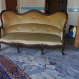 Canape a oreilles Napoleon III acajou