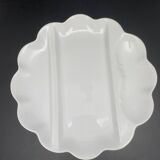 Compartmentalized plates in white Limoges porcelain