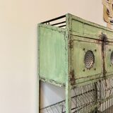 Storage cabinet in water green metal