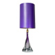 Large Purple Crystal Table Lamp, Signed by Vannes Le Chatel, France