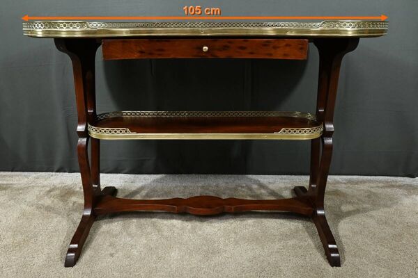 Table Rognon en Moucheté d’Acajou, estampillée “L’escalier de Cristal” – Fin XIXe
