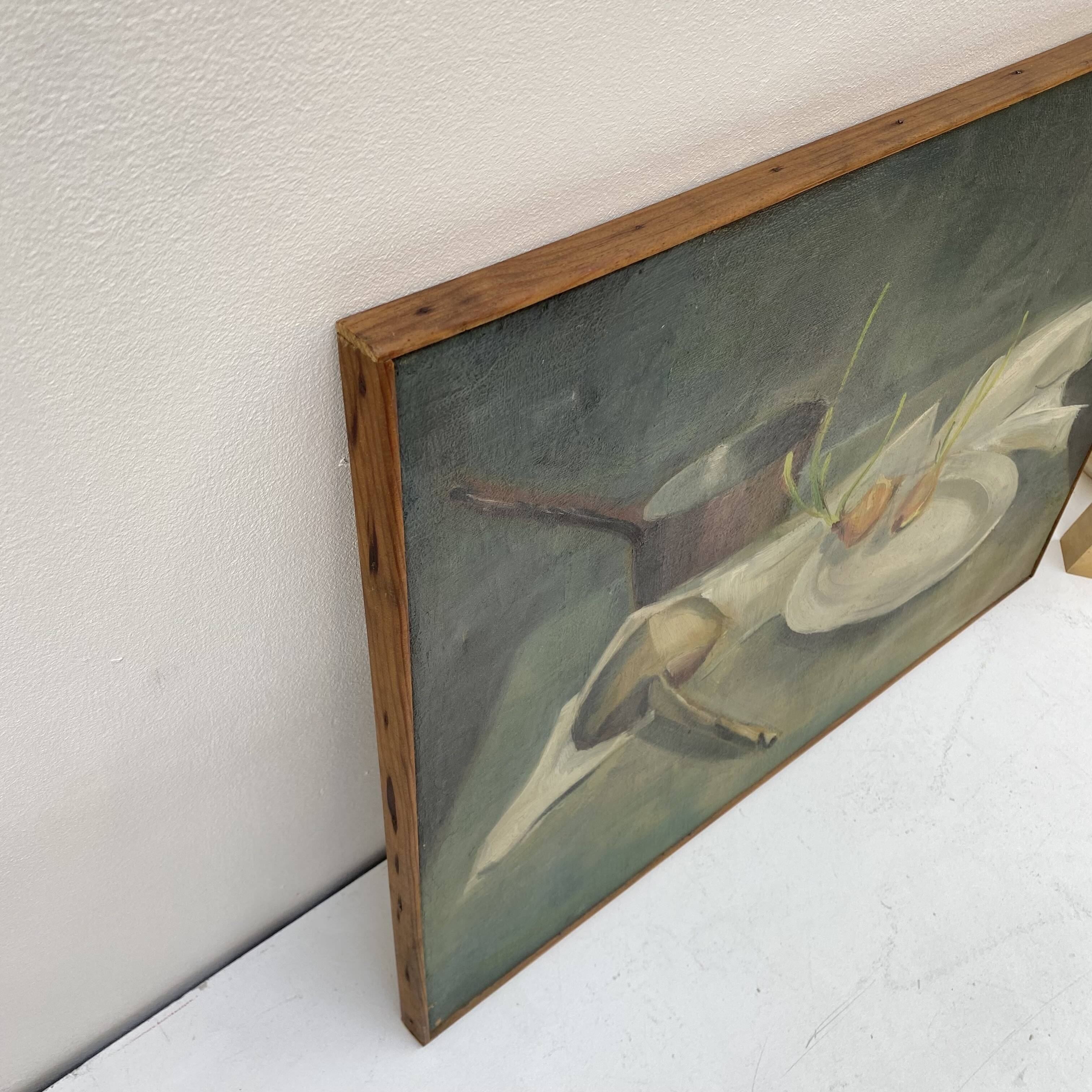 Oil painting on canvas old still life