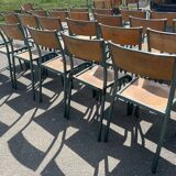 Set of 25 old Mullca school chairs model 510.