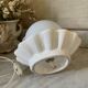 Vintage shell night light, ceramic and opaline.