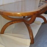 Table rotin bois tamarin île de la Réunion