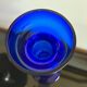 Vase vintage en verre bleu cobalt