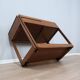 Angelo Mangiarotti for Molteni 4D Series solid wood Bar Cart 1970s