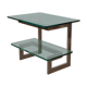 Vintage metal and glass console by Paul Legeard, 1970