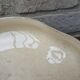 Old vegetable dish serving dish Terre de Fer Opaque porcelain from Gien Ocean model