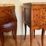 Pair of Louis XV marquetry bedside tables from the 1920s