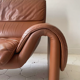 Tawny leather sofa De Sede "2011", Switzerland 1980