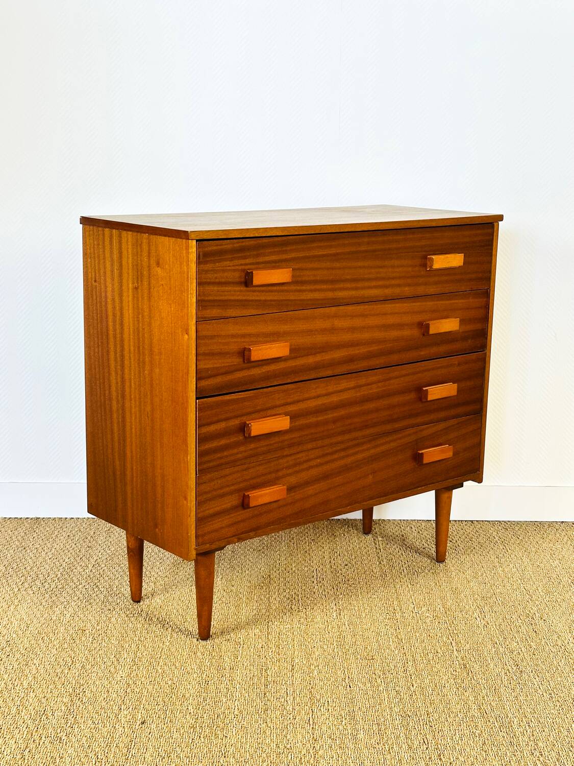Scandinavian teak chest of drawers from the 1960s.