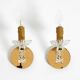Two original Italian 1960s wall lamps with glass and mirror components