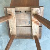 Suite of 6 savoyard solid wood chairs, circa 1950
