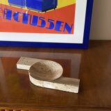 Brutalist travertine ashtray, Cerri Nestore, Italy, 1970s