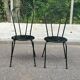Pair of vintage bistro chairs in black metal — Terrace & Balcony