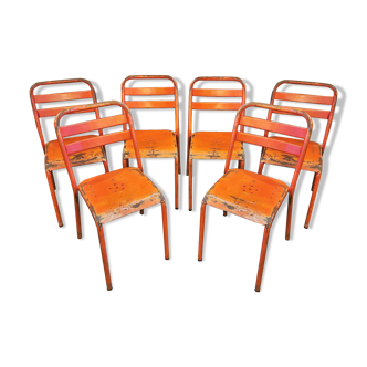 Series of 6 Tolix chairs