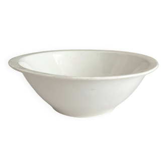 White iron earth salad bowl Creil and Montereau Lebeuf Milliet