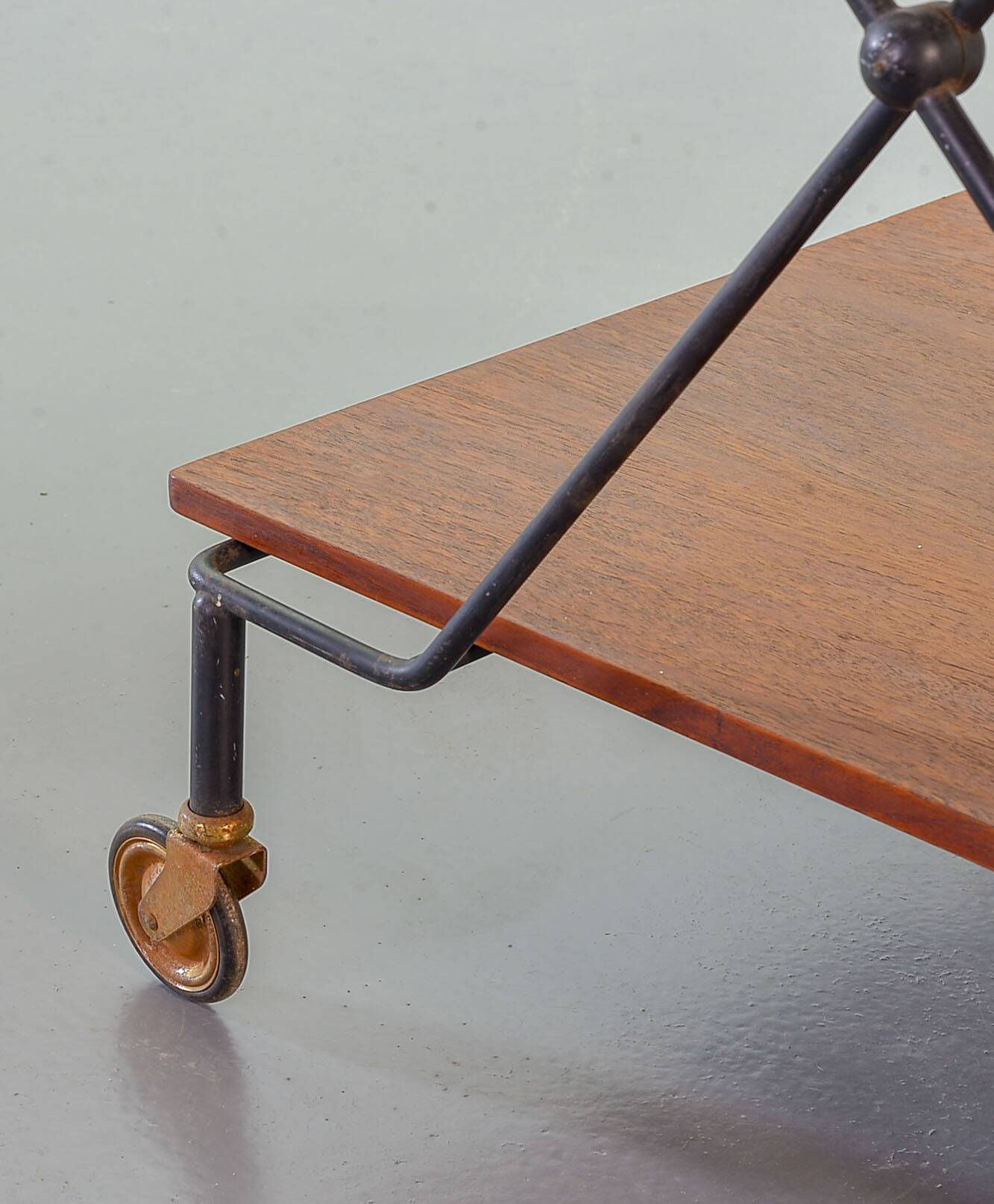 Scandinavian Minimalistic Foldable and Mobile Teak Tea Trolley Denmark 50S