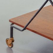 Scandinavian Minimalistic Foldable and Mobile Teak Tea Trolley Denmark 50S