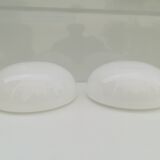 Two plafonniers in opaline of annees 60/70