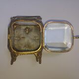 Boite montre en verre et laiton