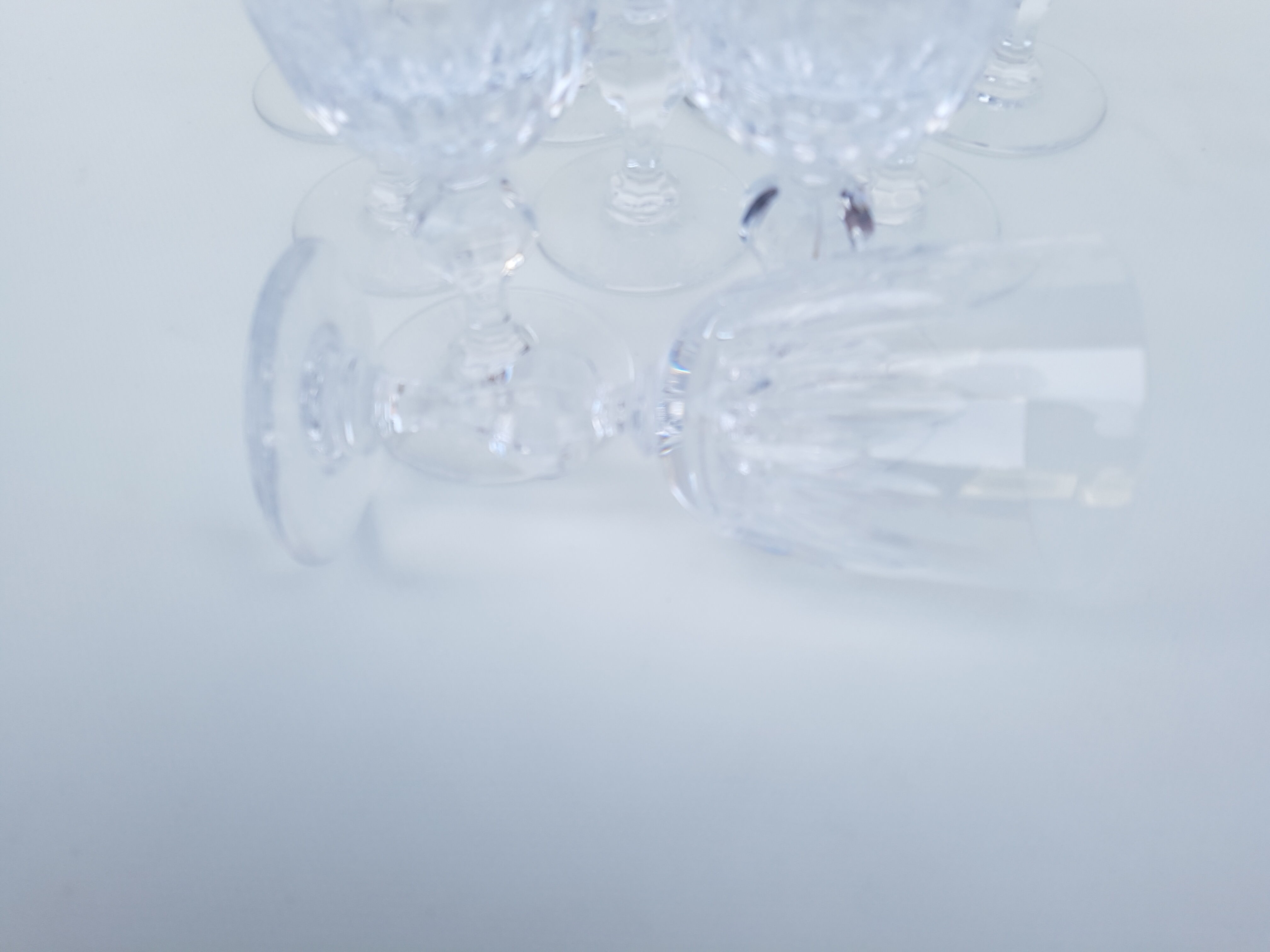 10 glasses a wine in french crystal around 1970