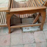 Teak stretchy long chair.