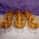 Serie de 12 coupes en verre vintage